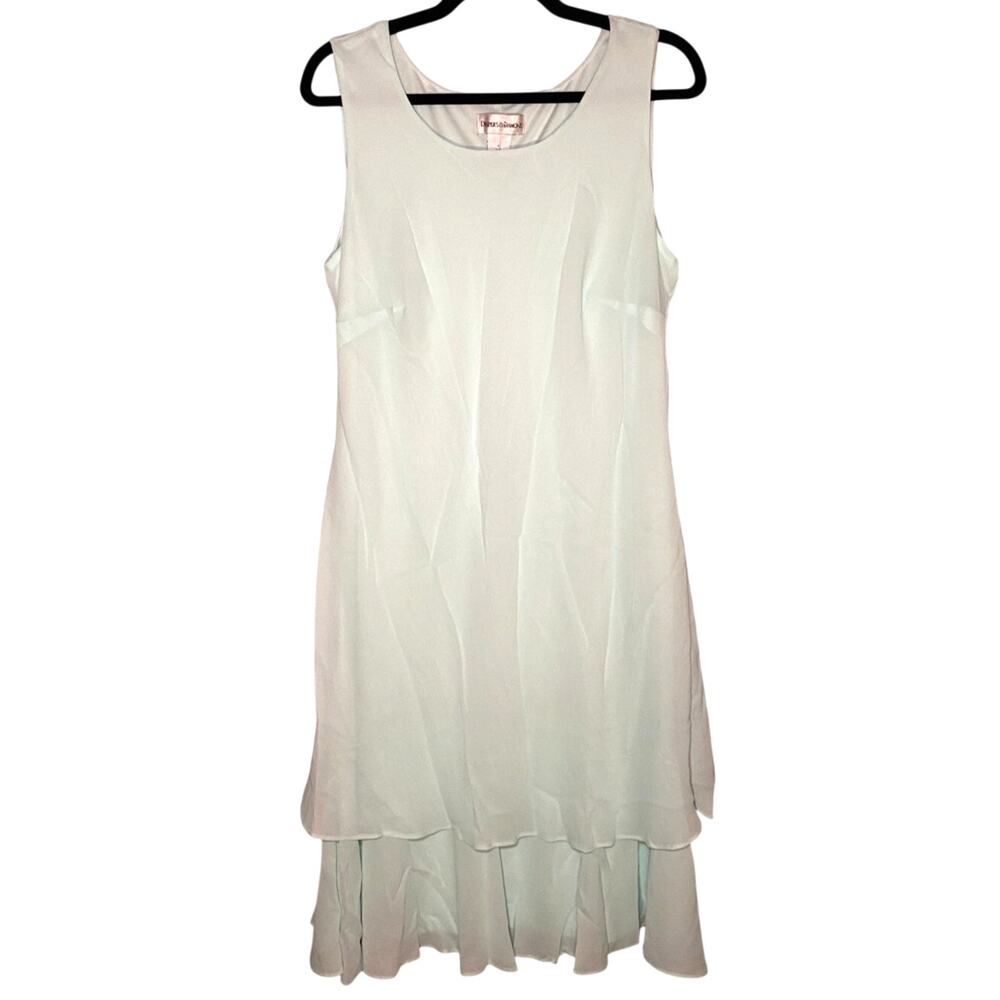 Dapper & Damons - Light Mint Green Layered - Midi Dress